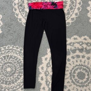 Victoria’s Secret classic cotton fold over waist legging red floral NWT RARE! S